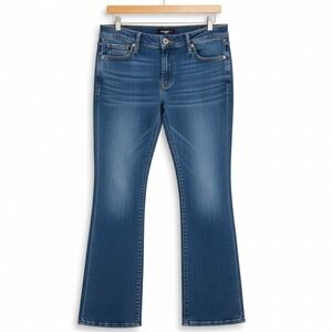 Wrangler Ultimate Riding Jeans Q-Baby Medium Wash Bootcut Denim Blue 33x30